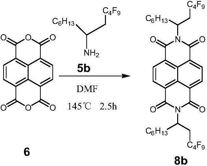 Perfluoroalkyl group modified solution-processable naphthalimide and preparation method thereof