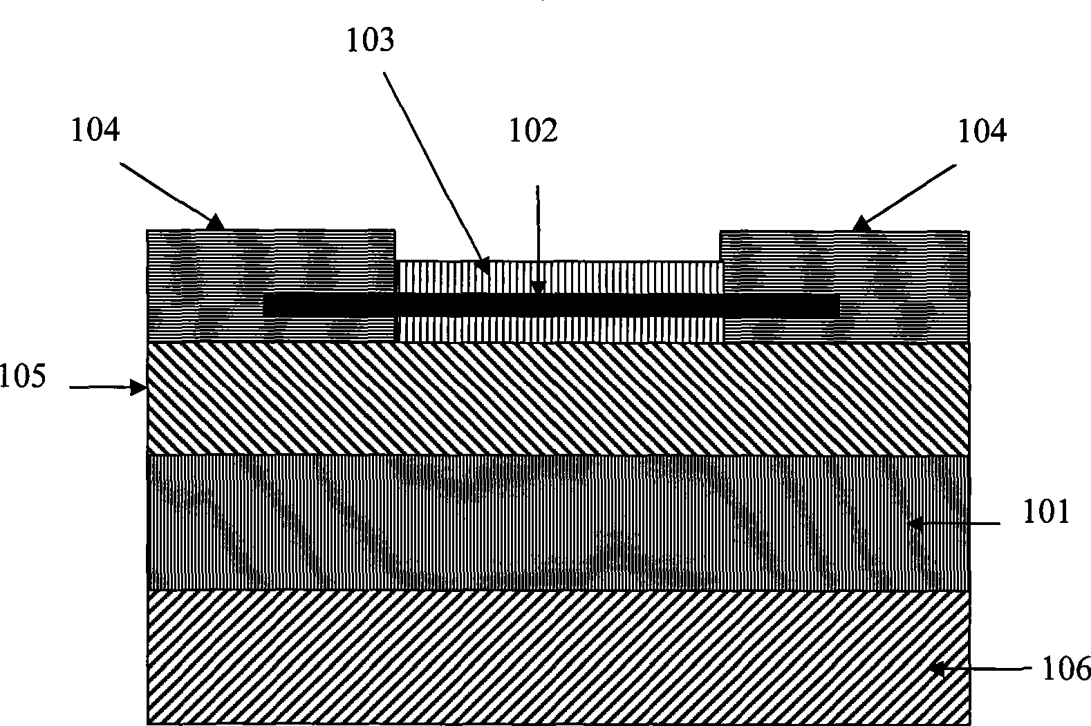 Preparation of ZnO back gate nano line field effect tube