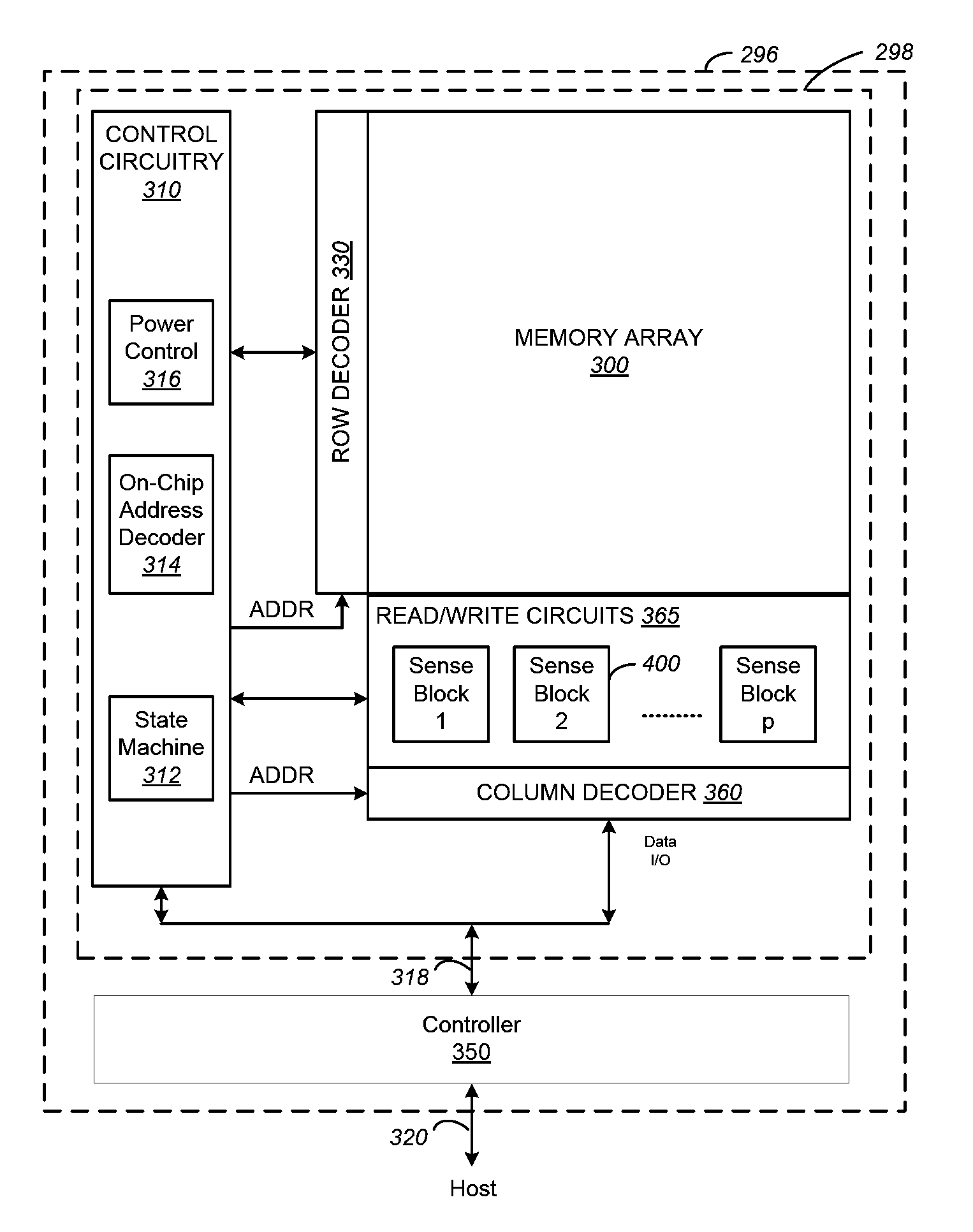 System for performing data pattern sensitivity compensation using different voltage