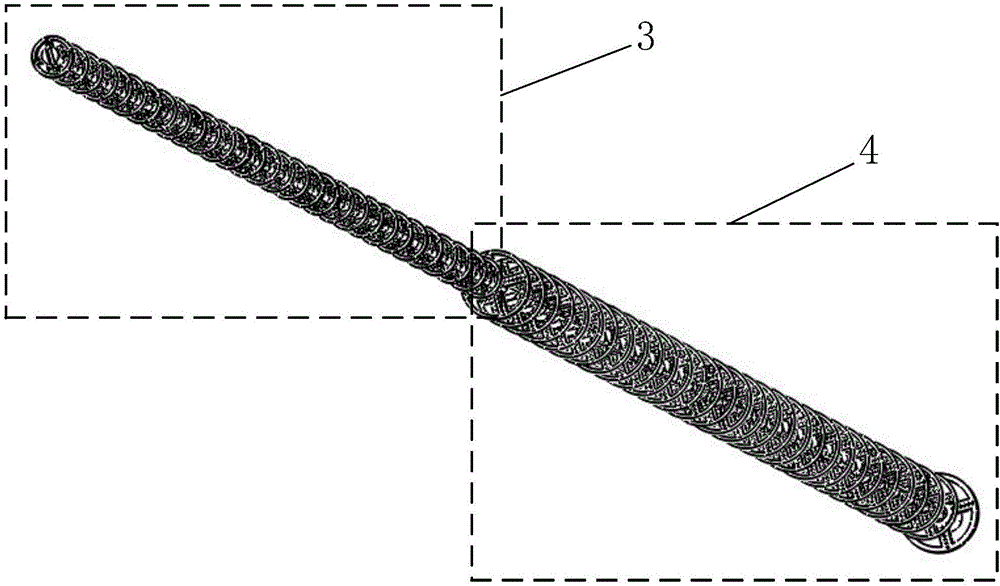 Ultra-elastic alloy slice mechanical arm