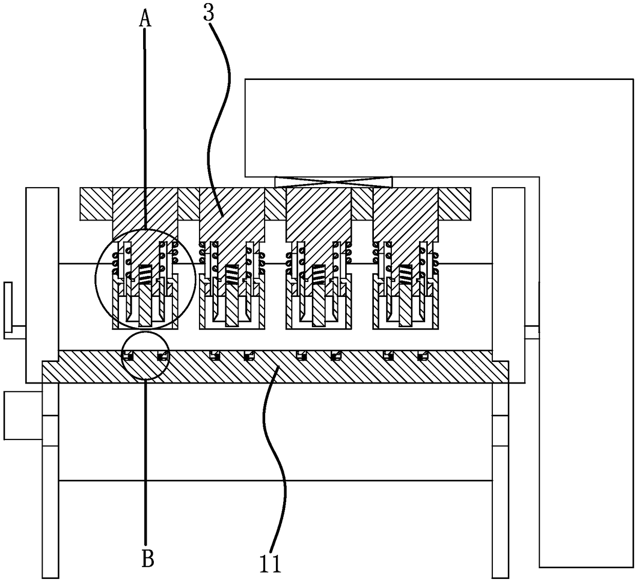 A stamping mechanism of a stamping machine