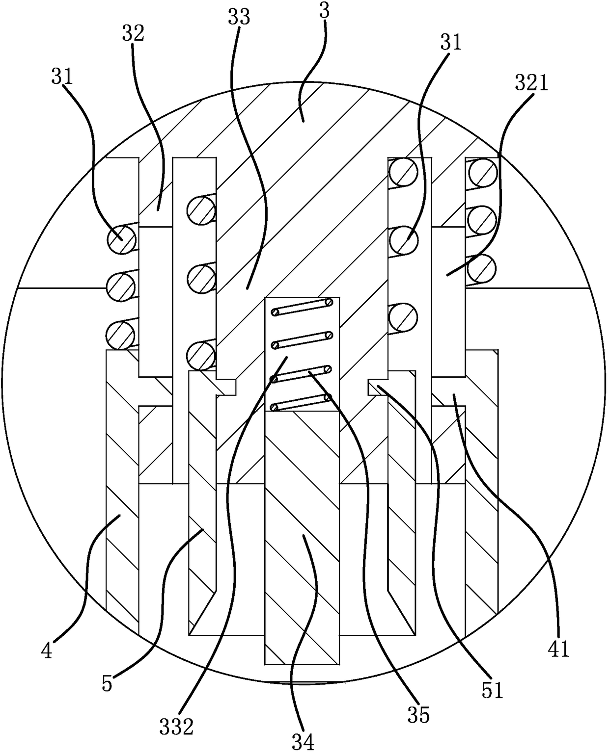 A stamping mechanism of a stamping machine