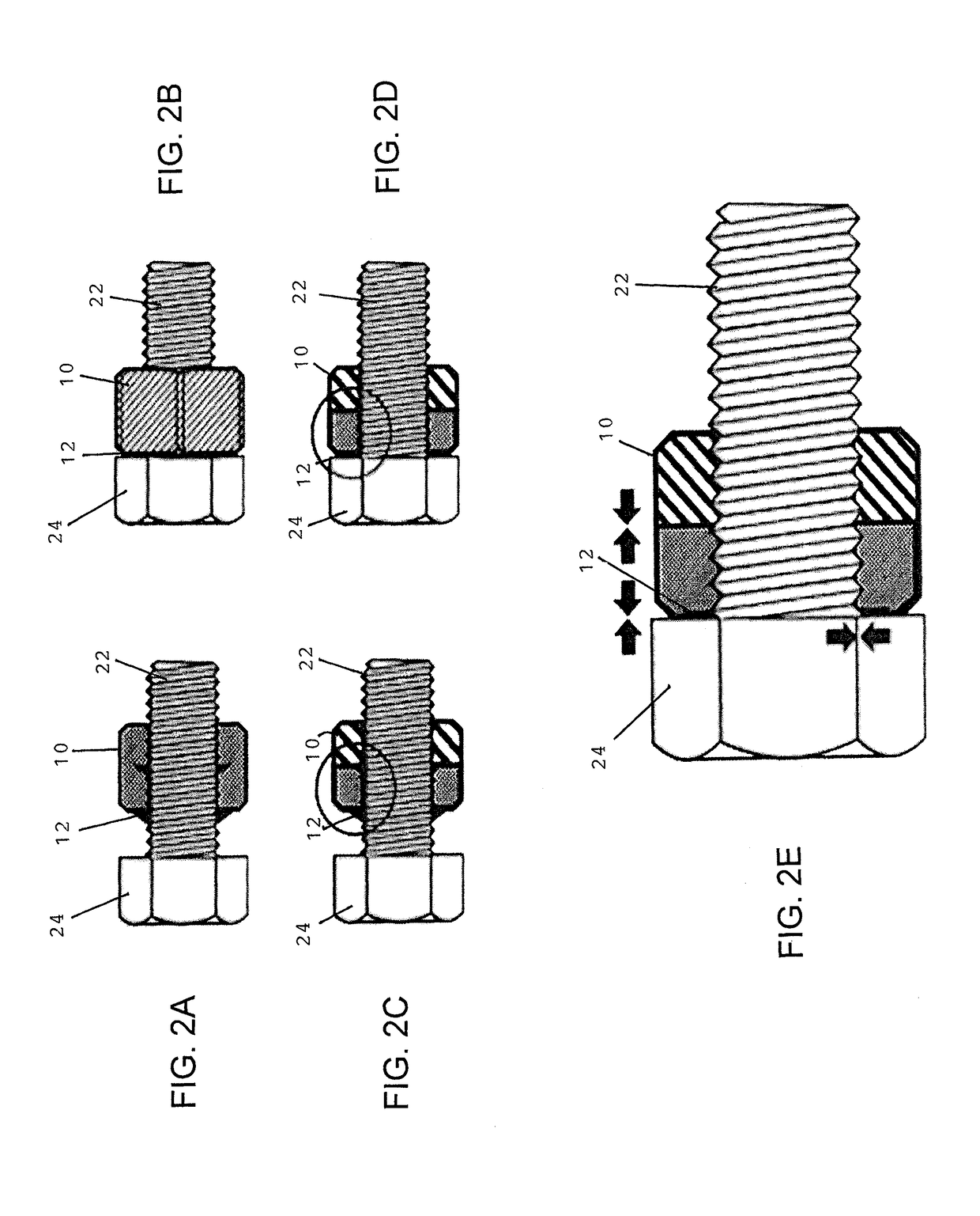 One-piece self-locking nut