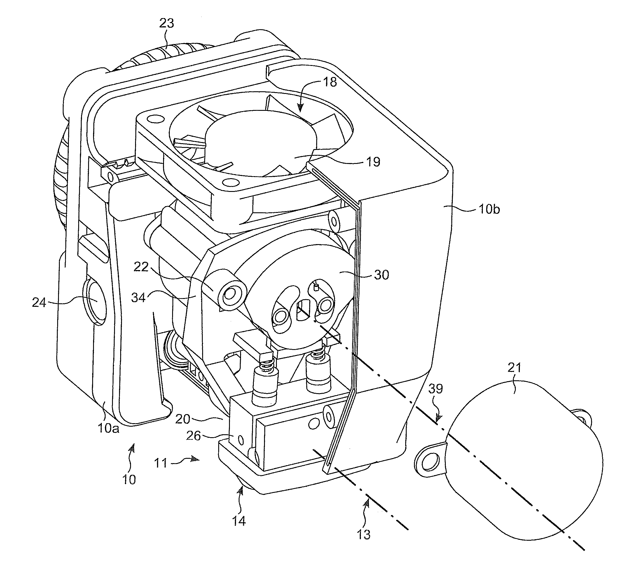 Fluid-dispensing head for a 3D printer