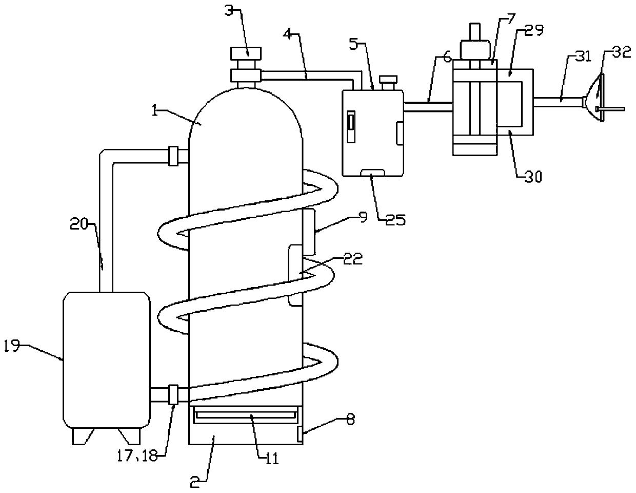 Automatically-adjustable medical oxygen inhalation device