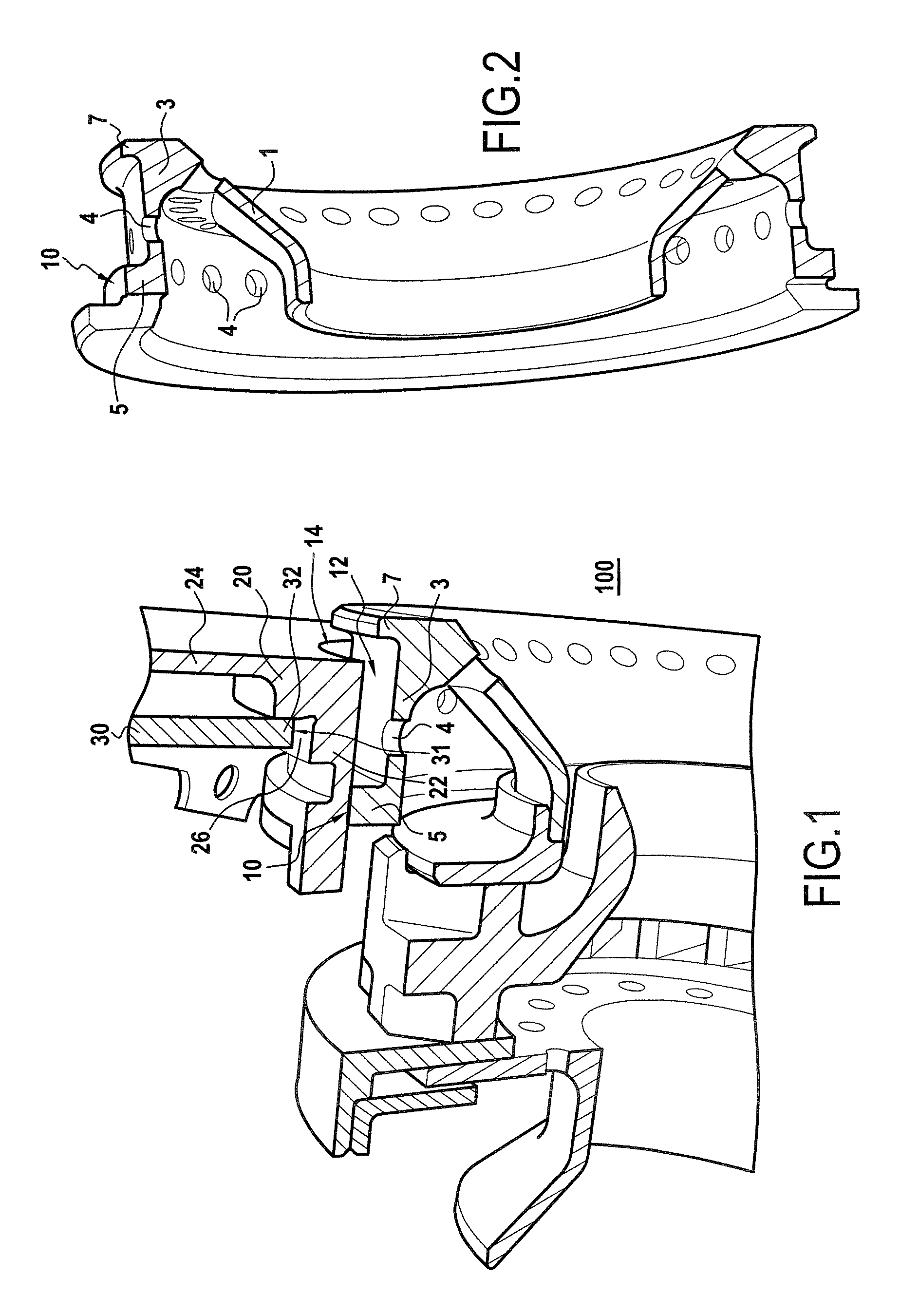 Combustion chamber end wall with ventilation