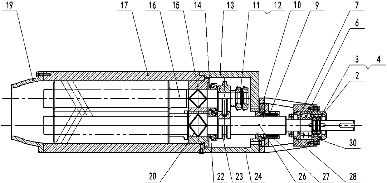 A cantilever twin-screw water jet propulsion pump