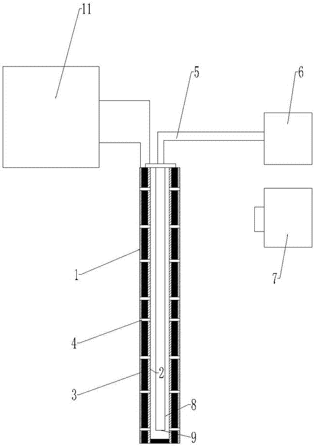 Device and method for treating building water leakage through weak current electro-osmotic drainage method