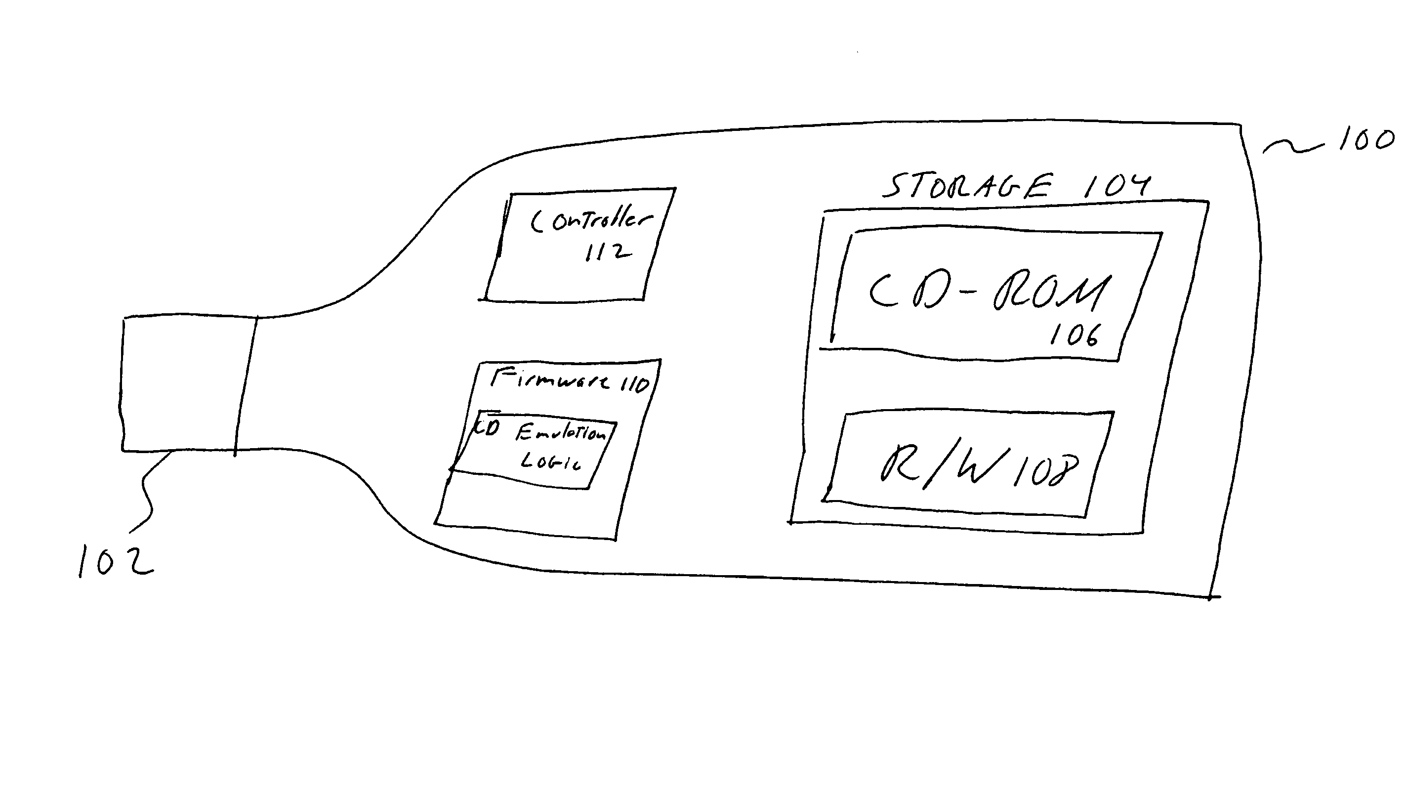 Multi partitioned storage device emulating dissimilar storage media