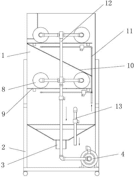 Soft sheet film method waste water treatment intensive device