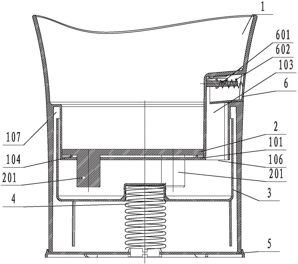 A flower growing device with an automatic lifting water absorption device