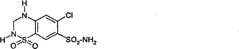 Compound tablet containing telmisartan and hydrochlorothiazide