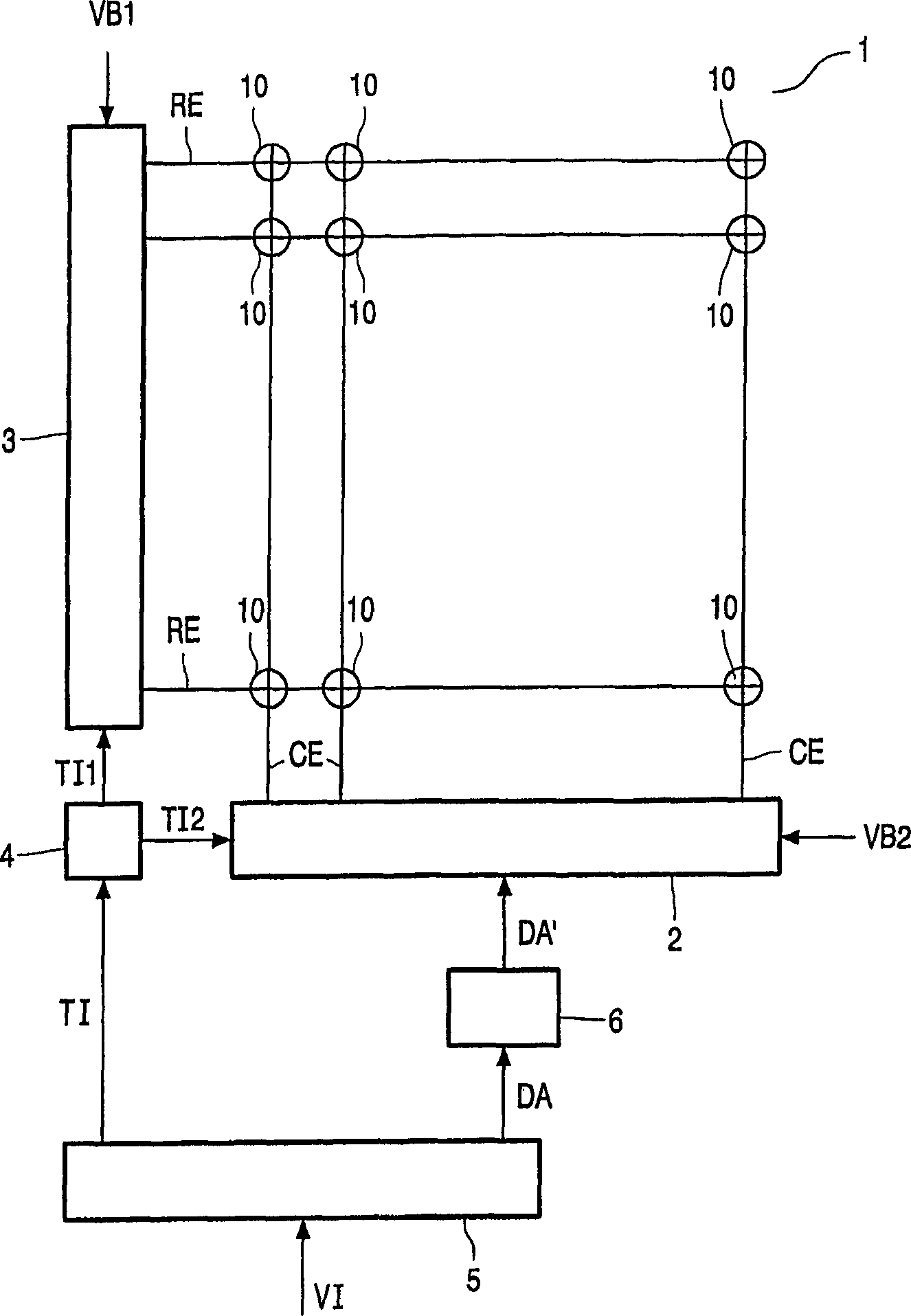 Electrochromic color display having different electrochromic materials