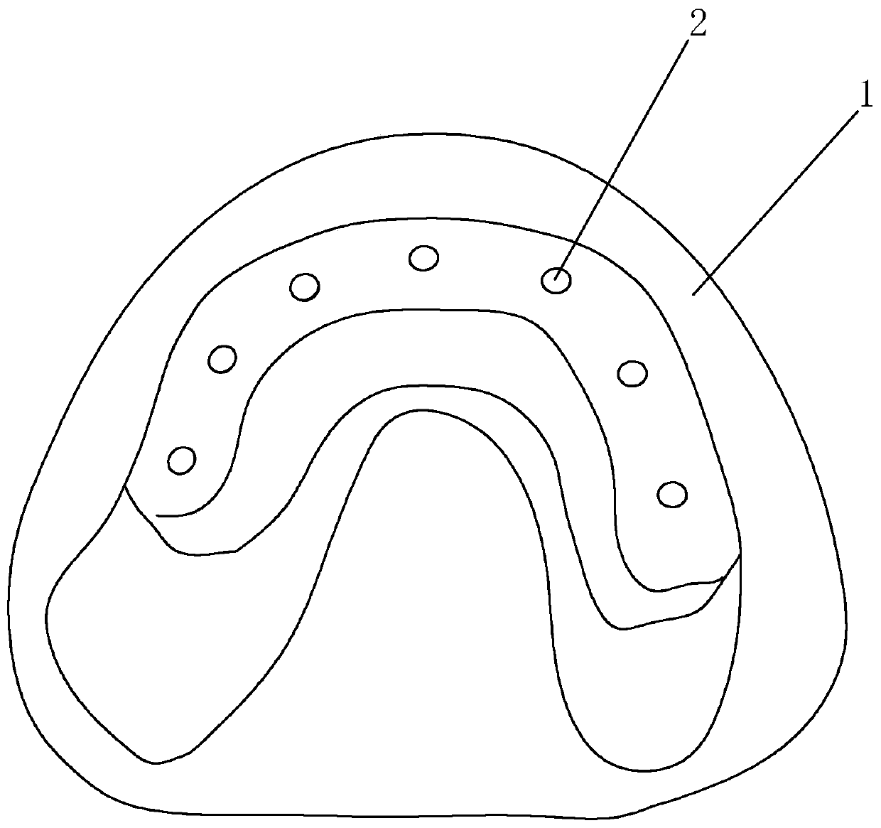 Making method of edentulous jaw precise tooth transfer model