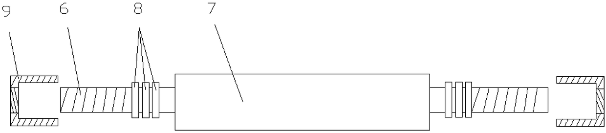 Construction device and construction method of wall formwork tension bolts