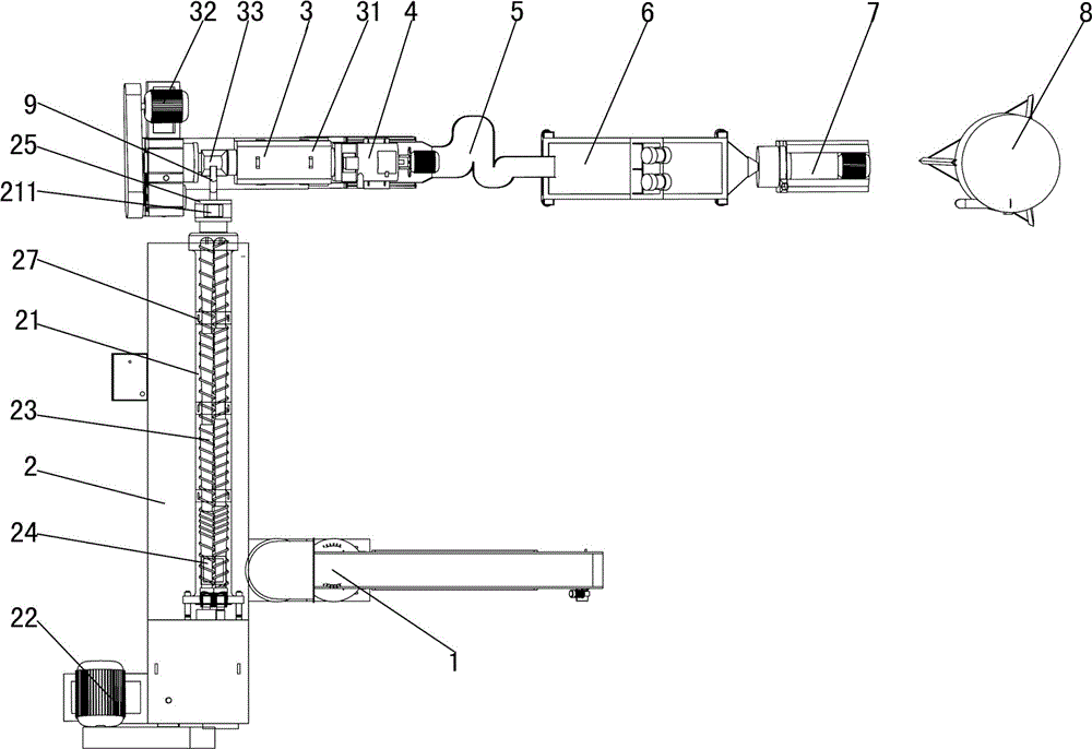 Plastic extrusion granulation unit