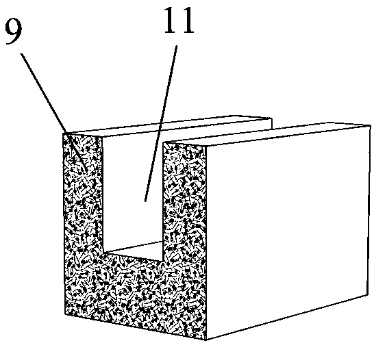 A water storage type urban road median with ecological purification function