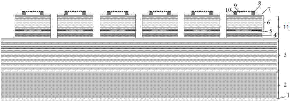 Vertical-cavity surface-emitting laser radar light source of non-periodic high-contrast grating integrated with rapid angle scanning