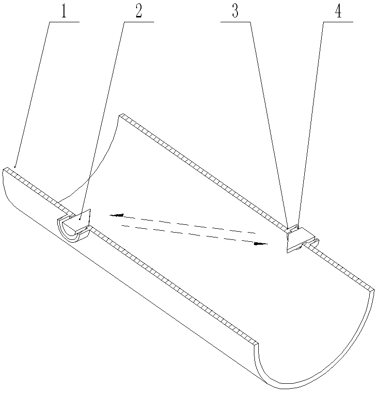 Multi-sound-path ultrasonic flow measuring pipe section body