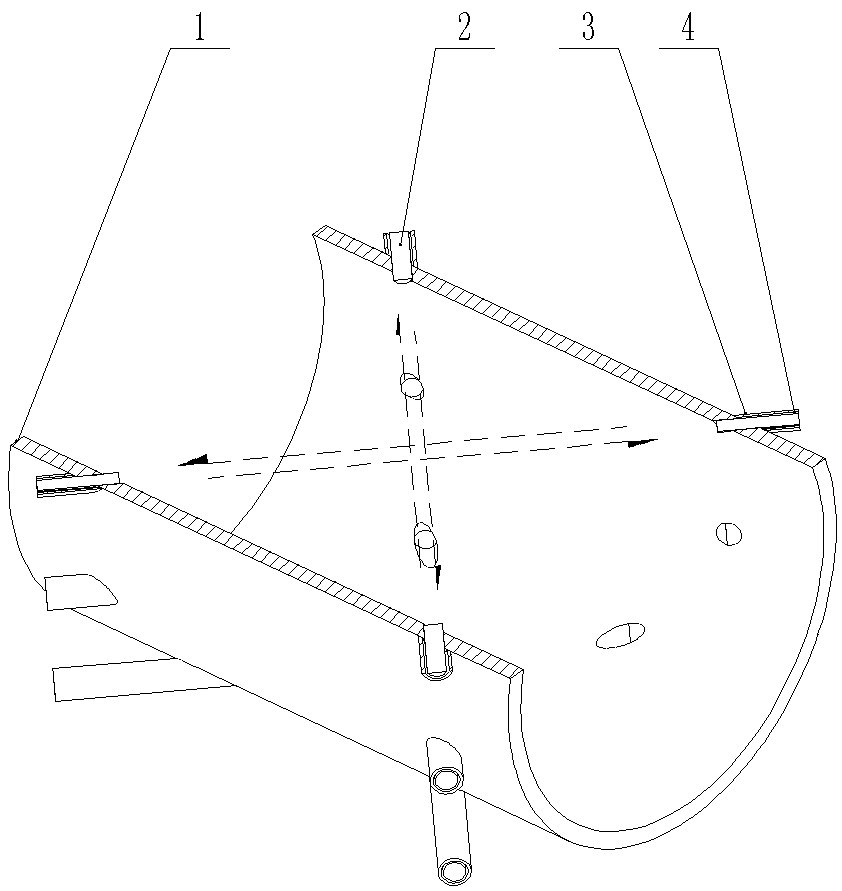 Multi-sound-path ultrasonic flow measuring pipe section body