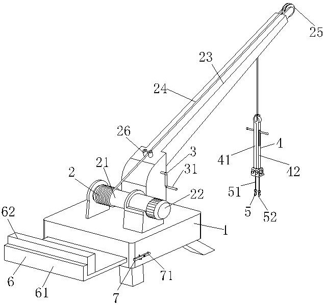 Building construction crane