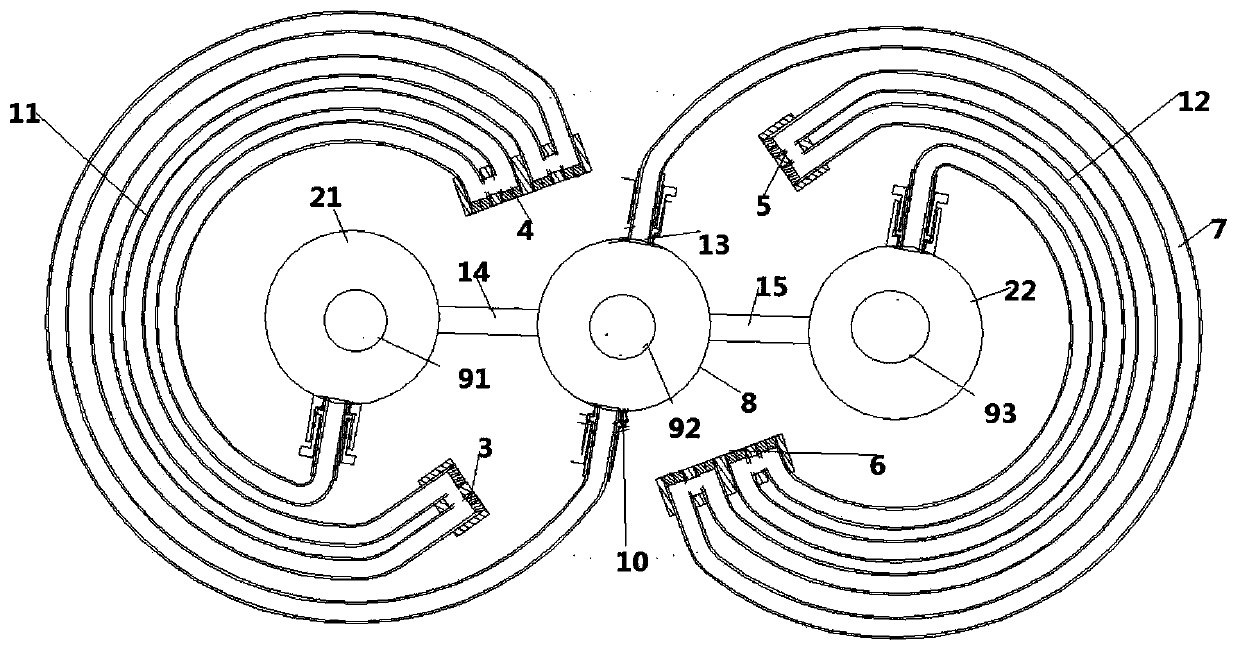 Method for controlling three-valve heat exchanger by temperature difference