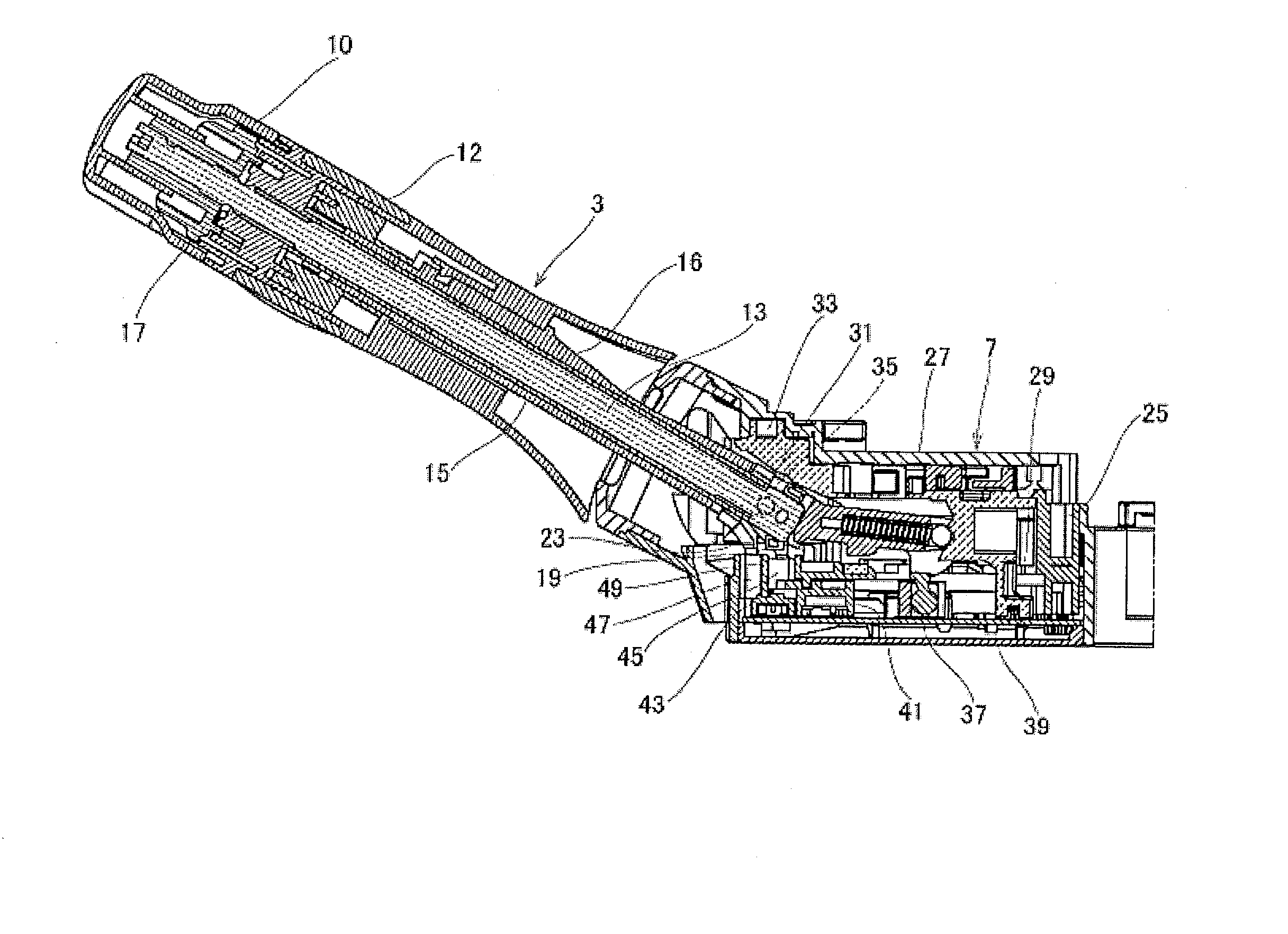 Lever switch device