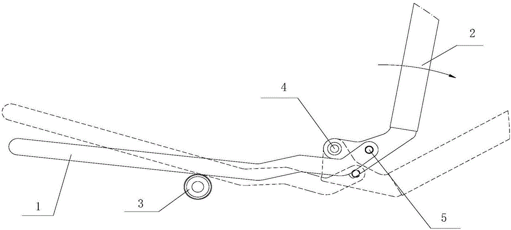 Mechanical large-inclination angle seat backrest-base plate linkage mechanism