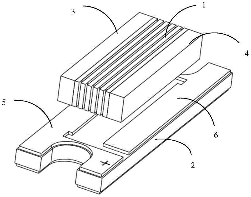 A conduction cooling stack semiconductor laser packaging structure