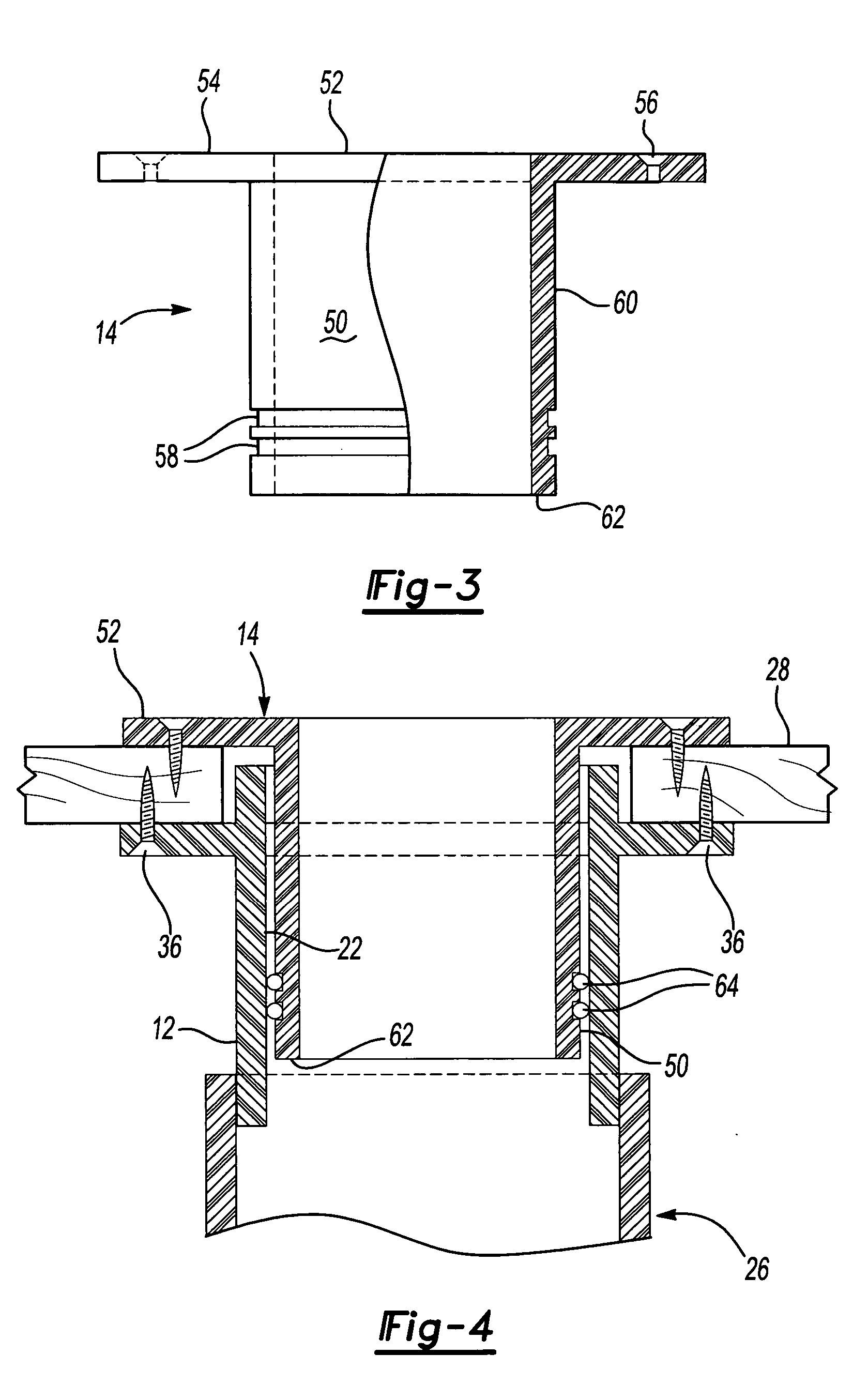 Water closet flange hub assembly