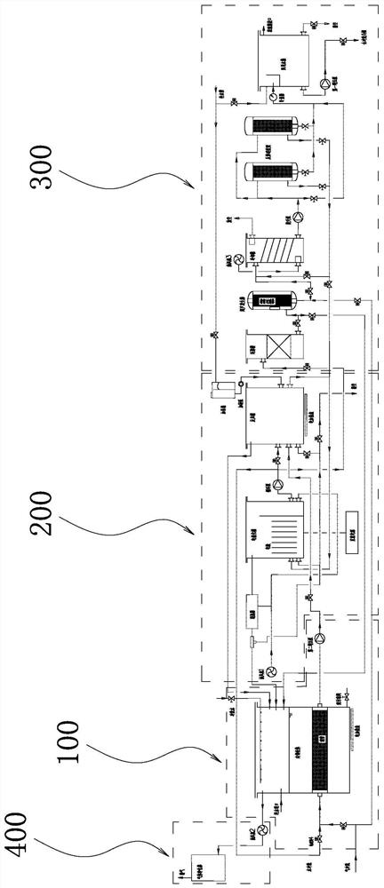 A vehicle-mounted hanging high-concentration sewage treatment device