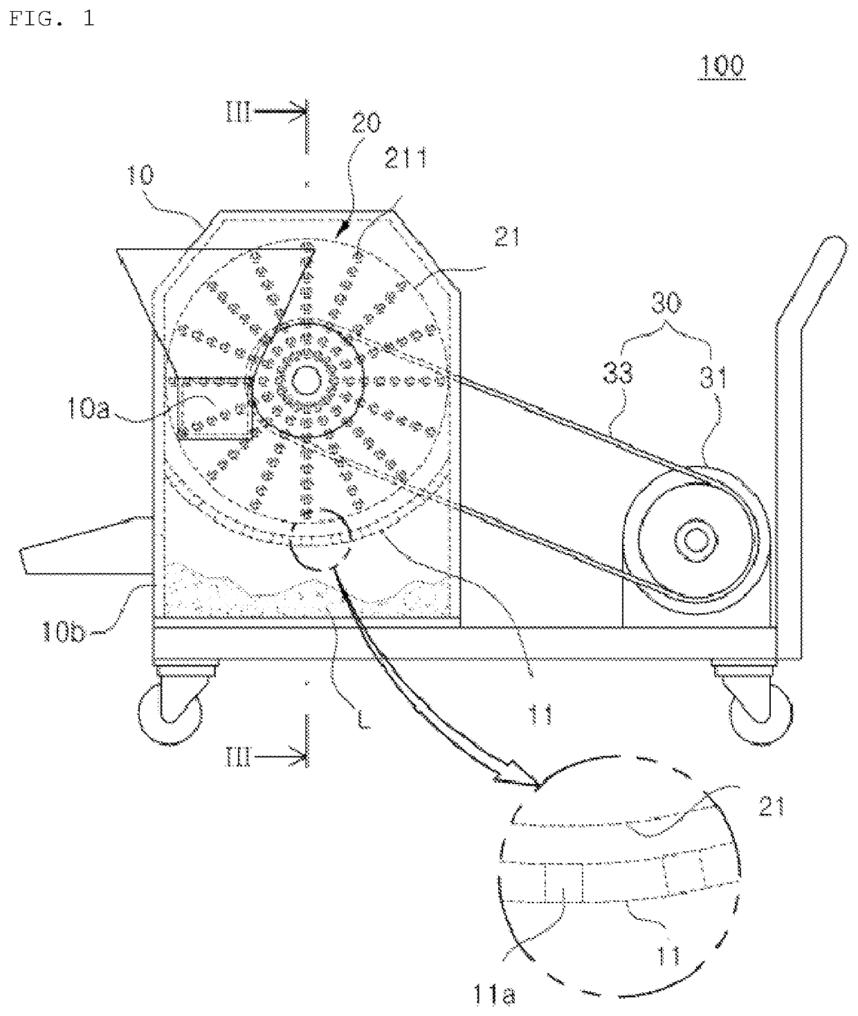 Apparatus for treating waste leather