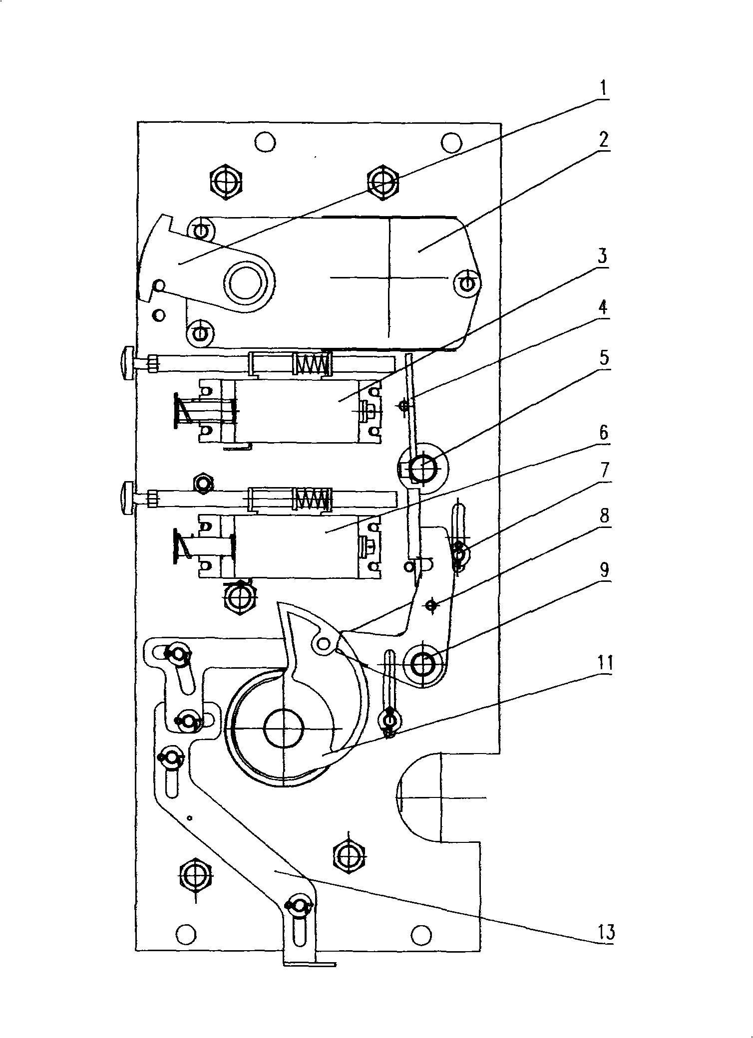 Spring operation mechanism for breaker