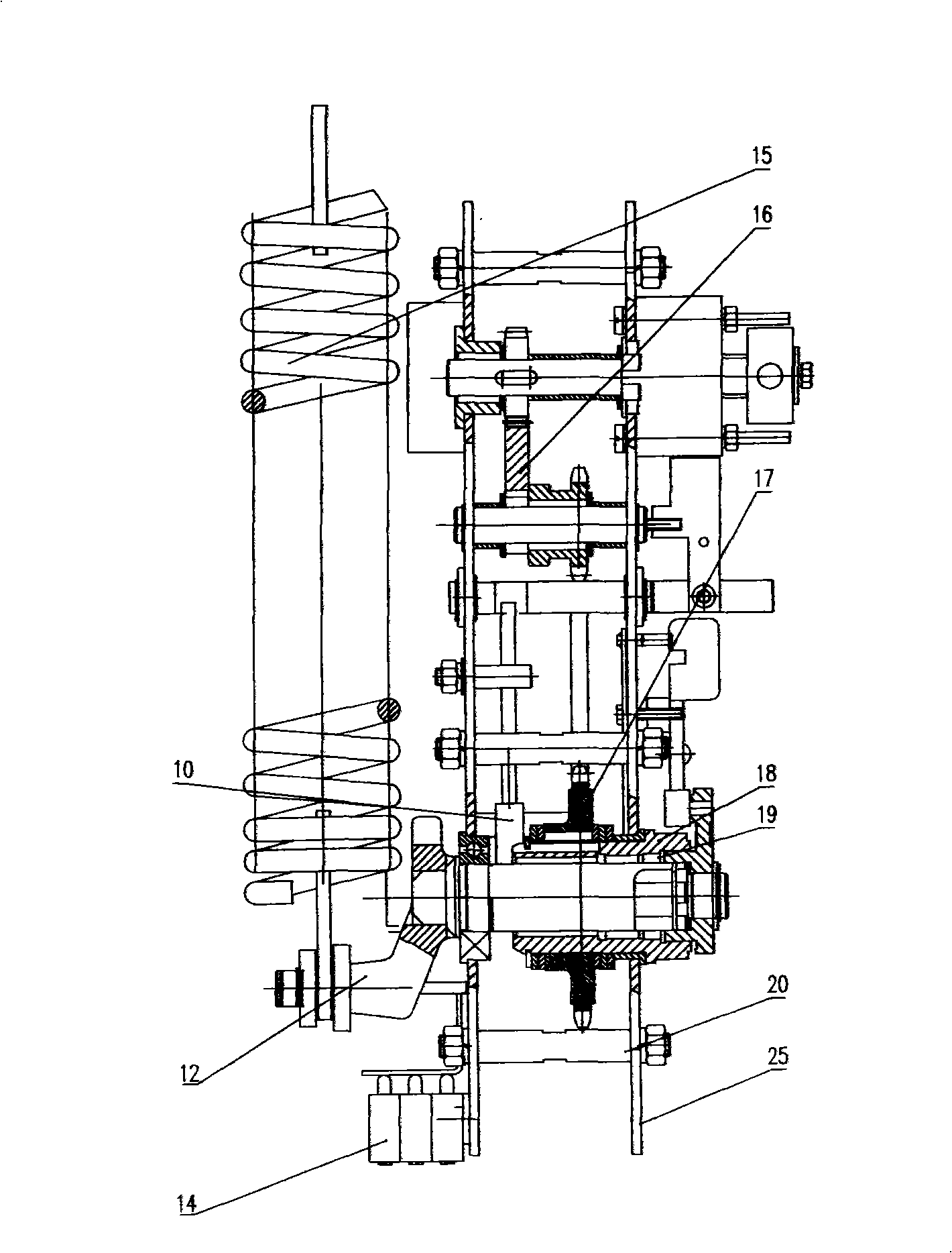 Spring operation mechanism for breaker