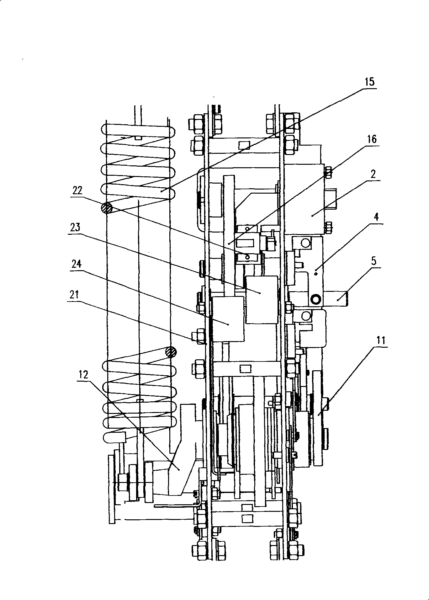 Spring operation mechanism for breaker