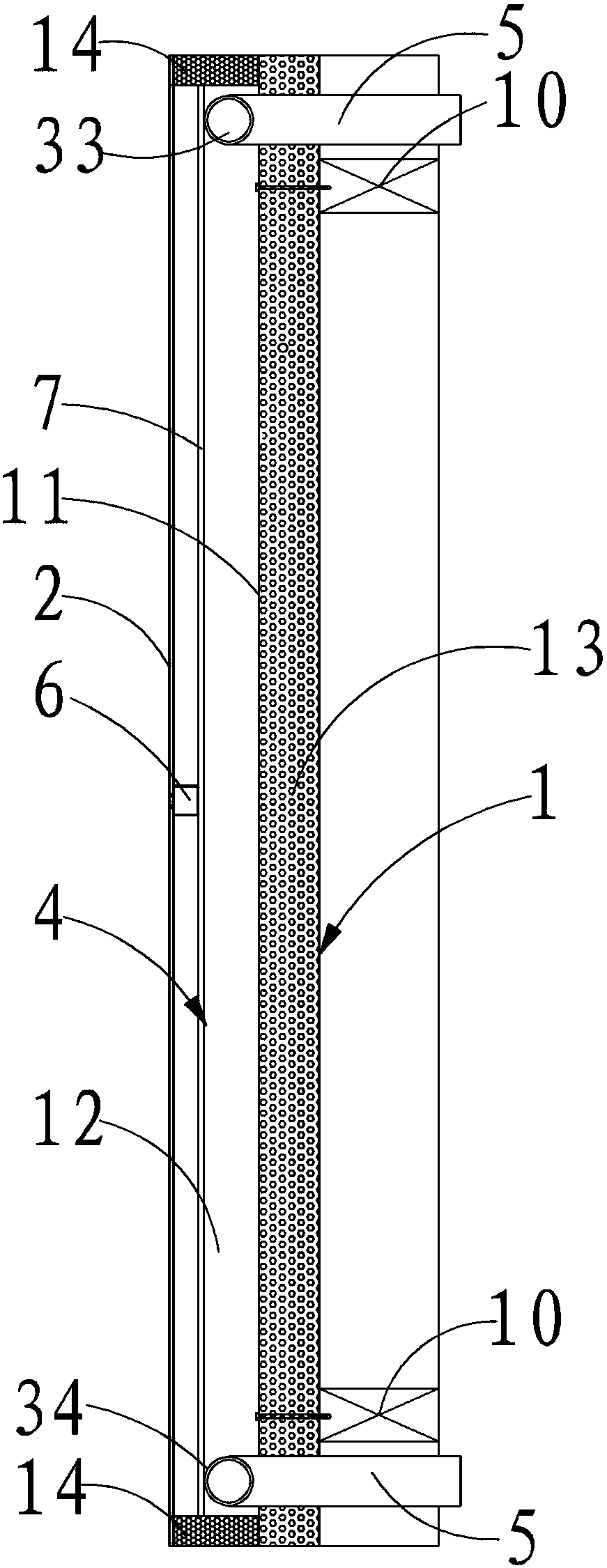 Solar building integration light and hot air composite plate