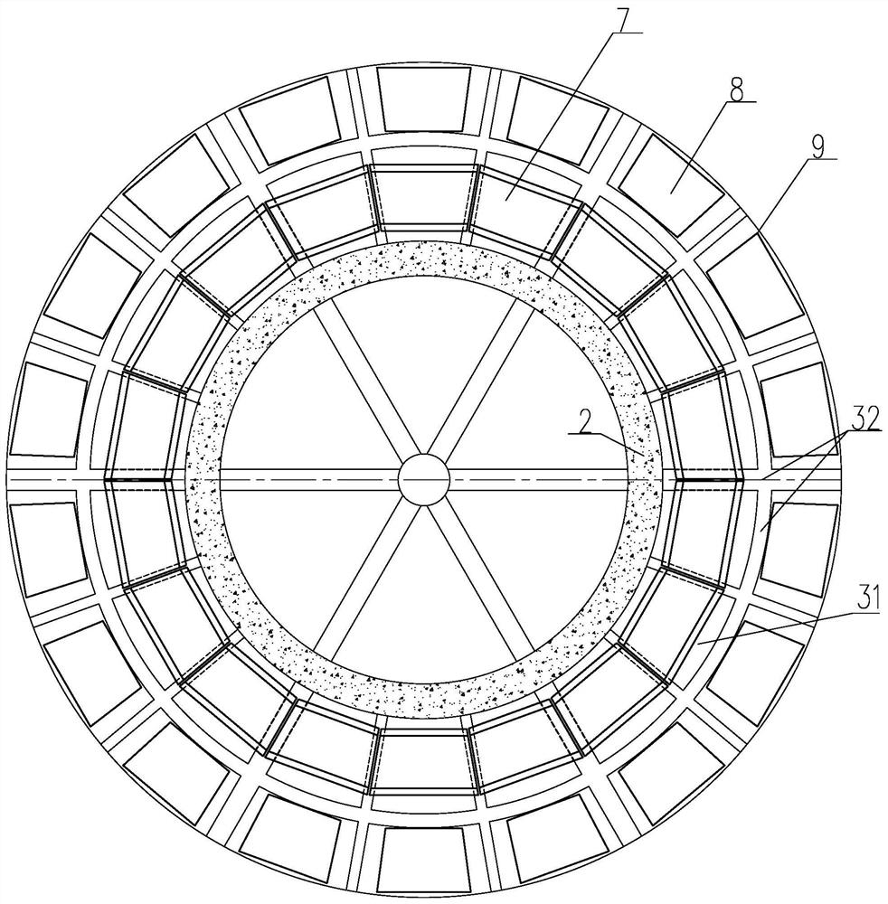 Offshore wind turbine barrel-shaped foundation structure for coupling culture net cage and artificial fish reef and integrated construction method thereof