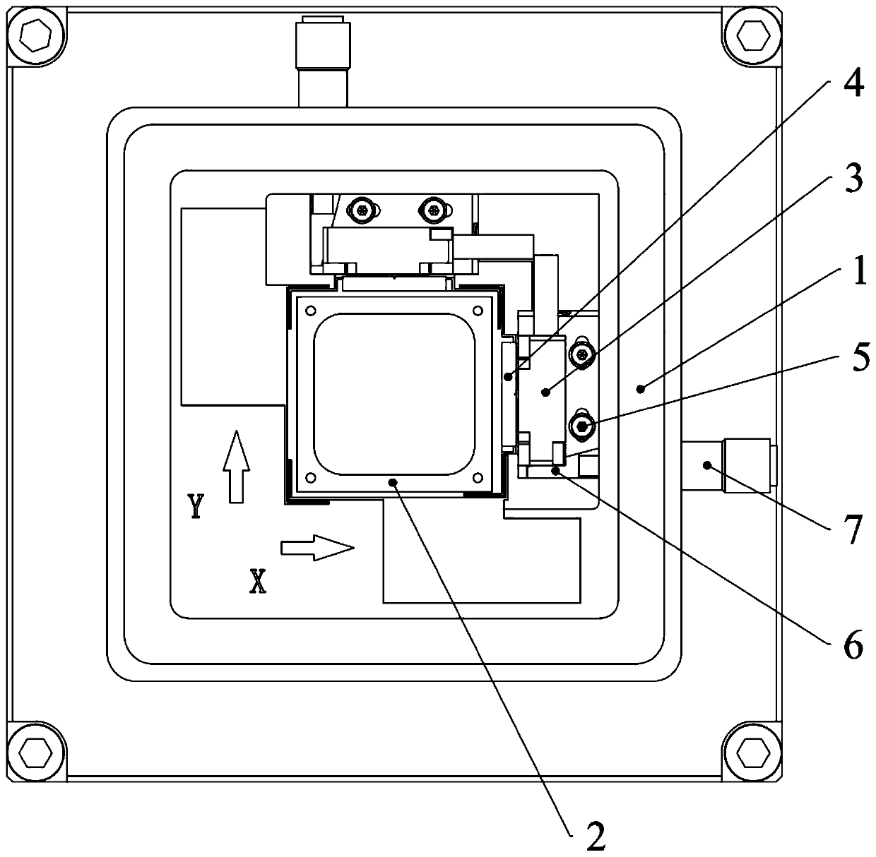 Zero-point fine-tuning device for grating-type micro-nano positioning platform