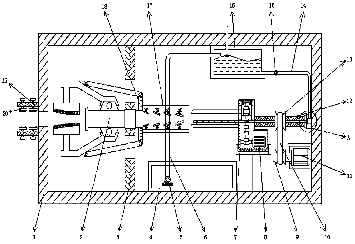 Device of polishing inner wall of glass tube based on glass production