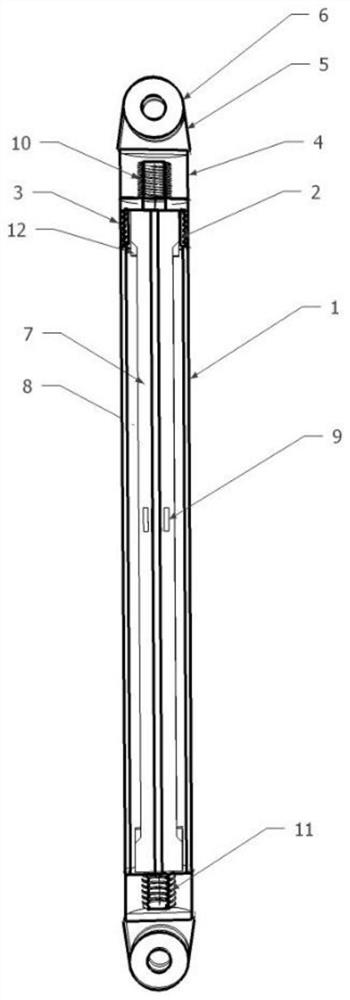 Self-stress buckling-resistant support for threaded connection and assembly method thereof