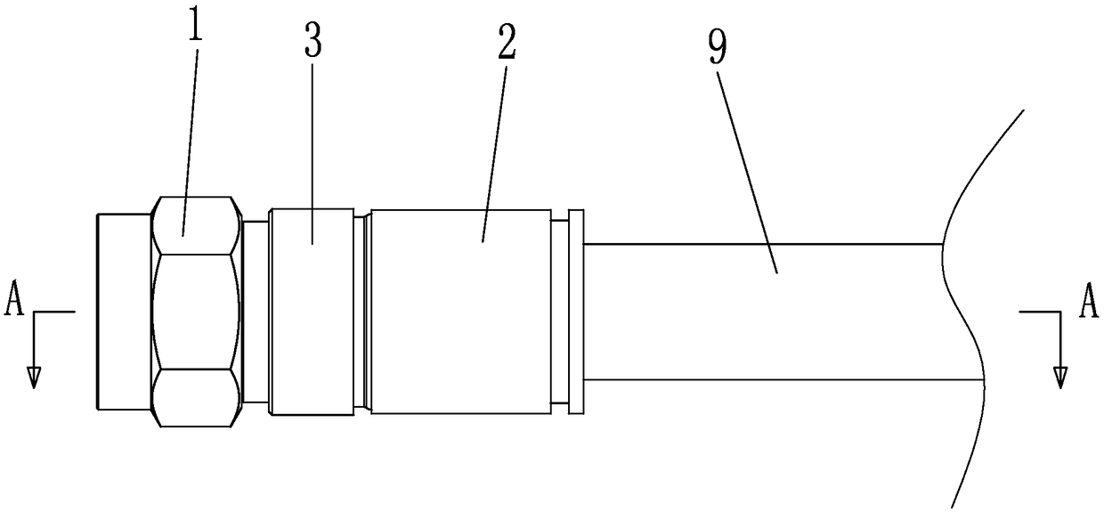 Wired television cable connector and wired television cable applying same