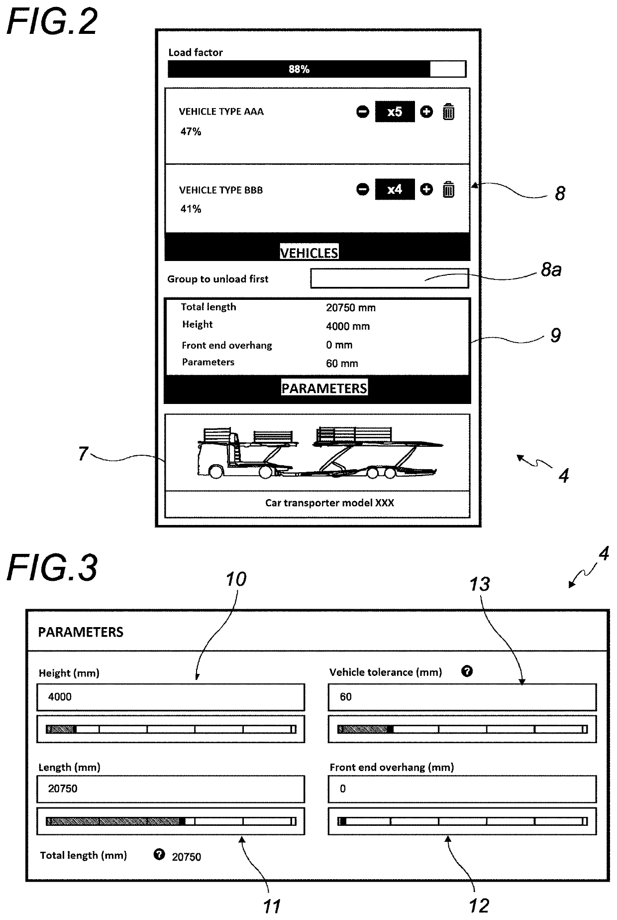 Method for simulating and optimizing loading of a transport system