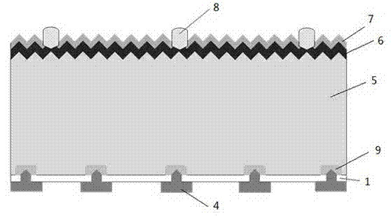 Local aluminum back surface field solar battery with two diaphanous faces and preparation method thereof