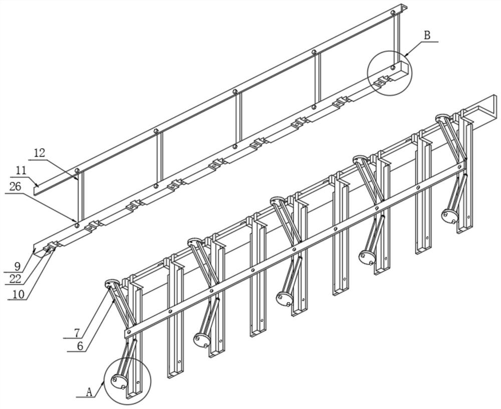 Split-level assembled suspended ceiling mounting structure