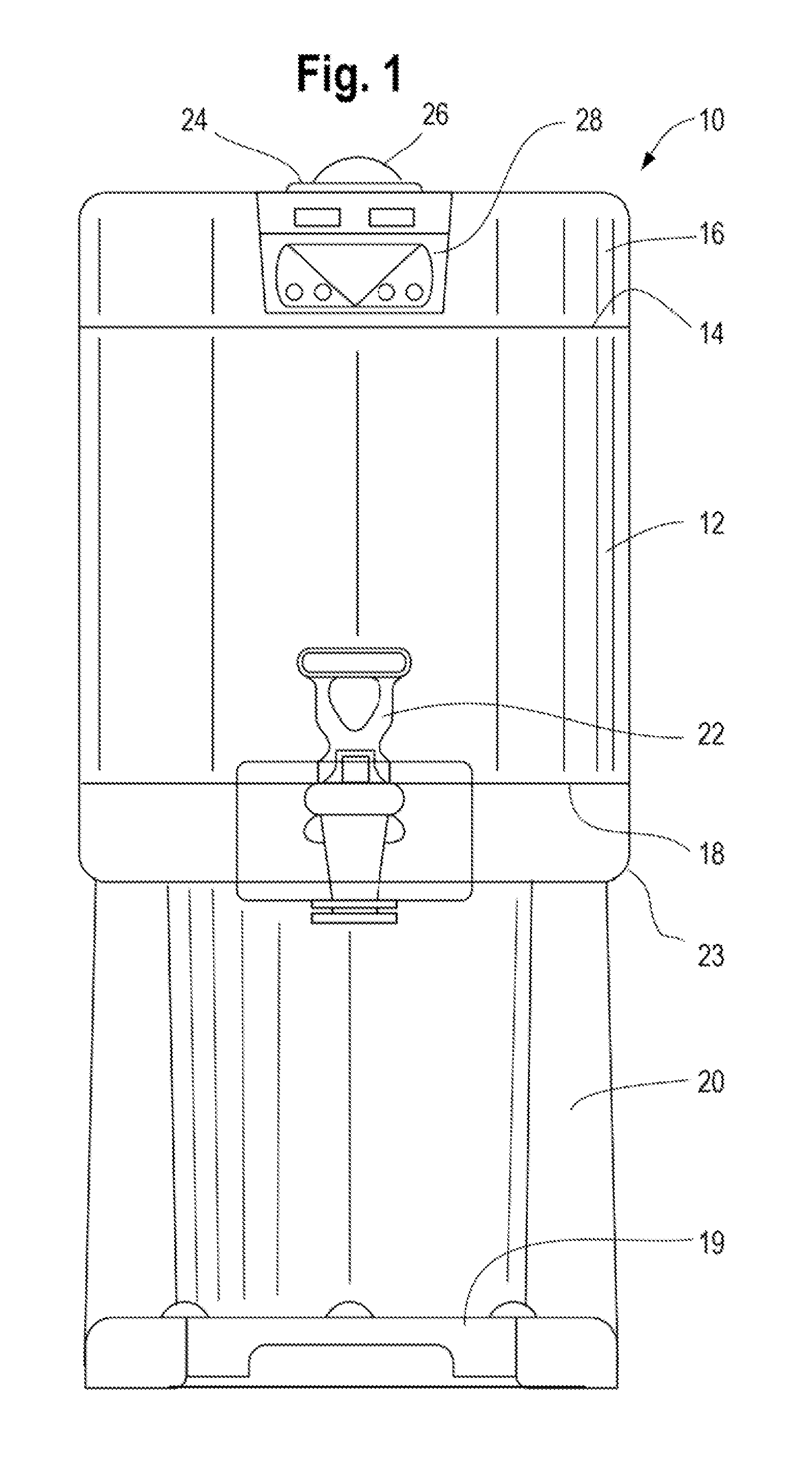 Hot beverage dispenser with level sensing probe and method of making same