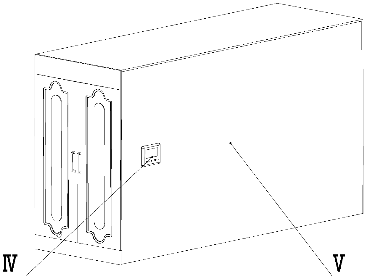 Intelligent wardrobe integrating vacuum packaging, automatic storing and taking and ironing functions