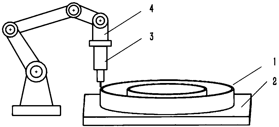 Additive manufacturing method and device for large metal part