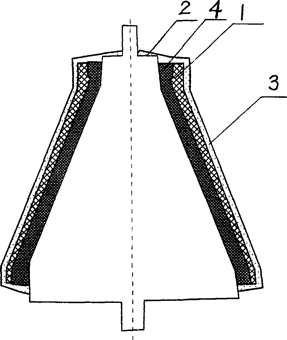 Method for solidifying cloth band winding phenoic composite material product