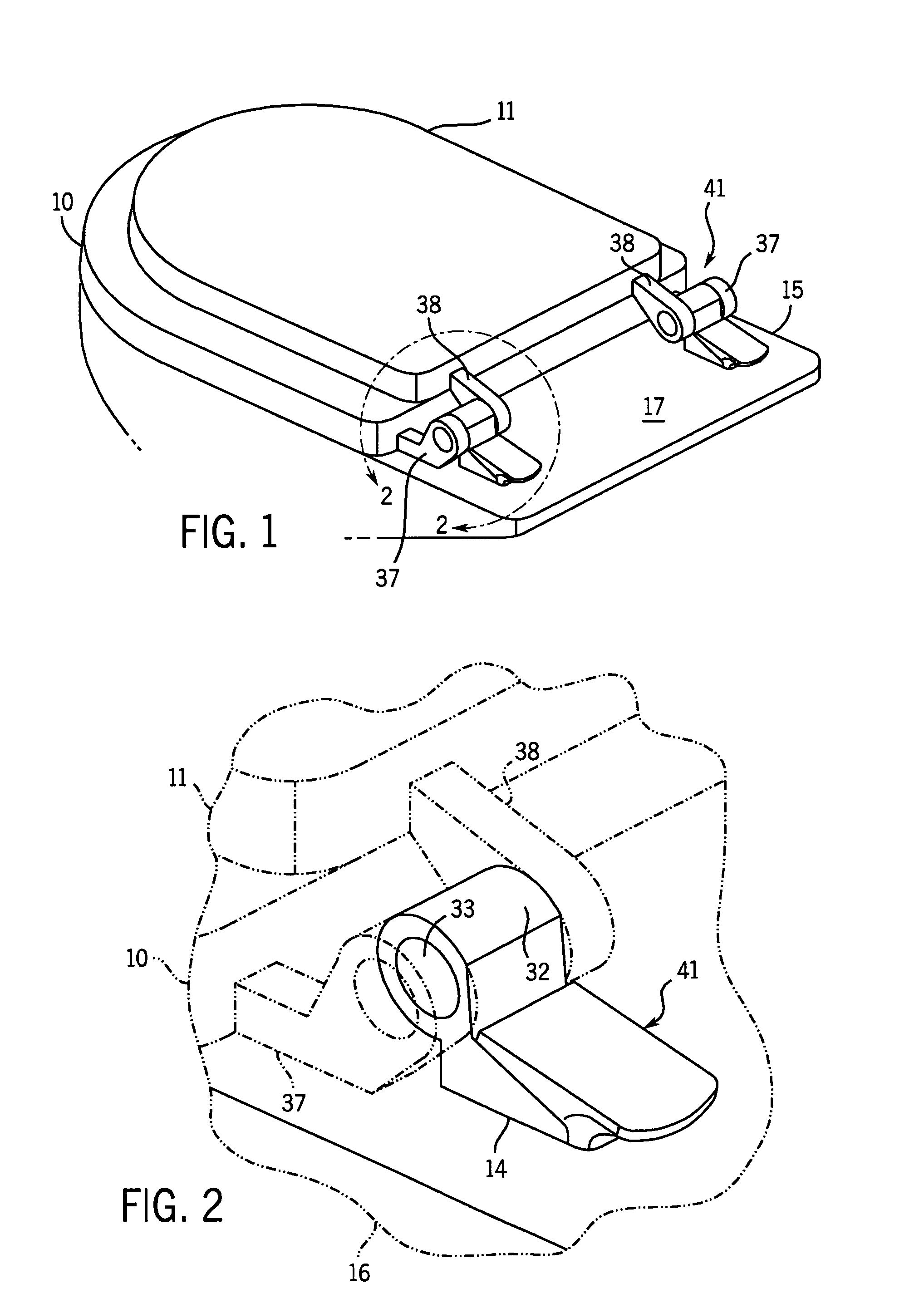 Releasable toilet seat hinge assembly