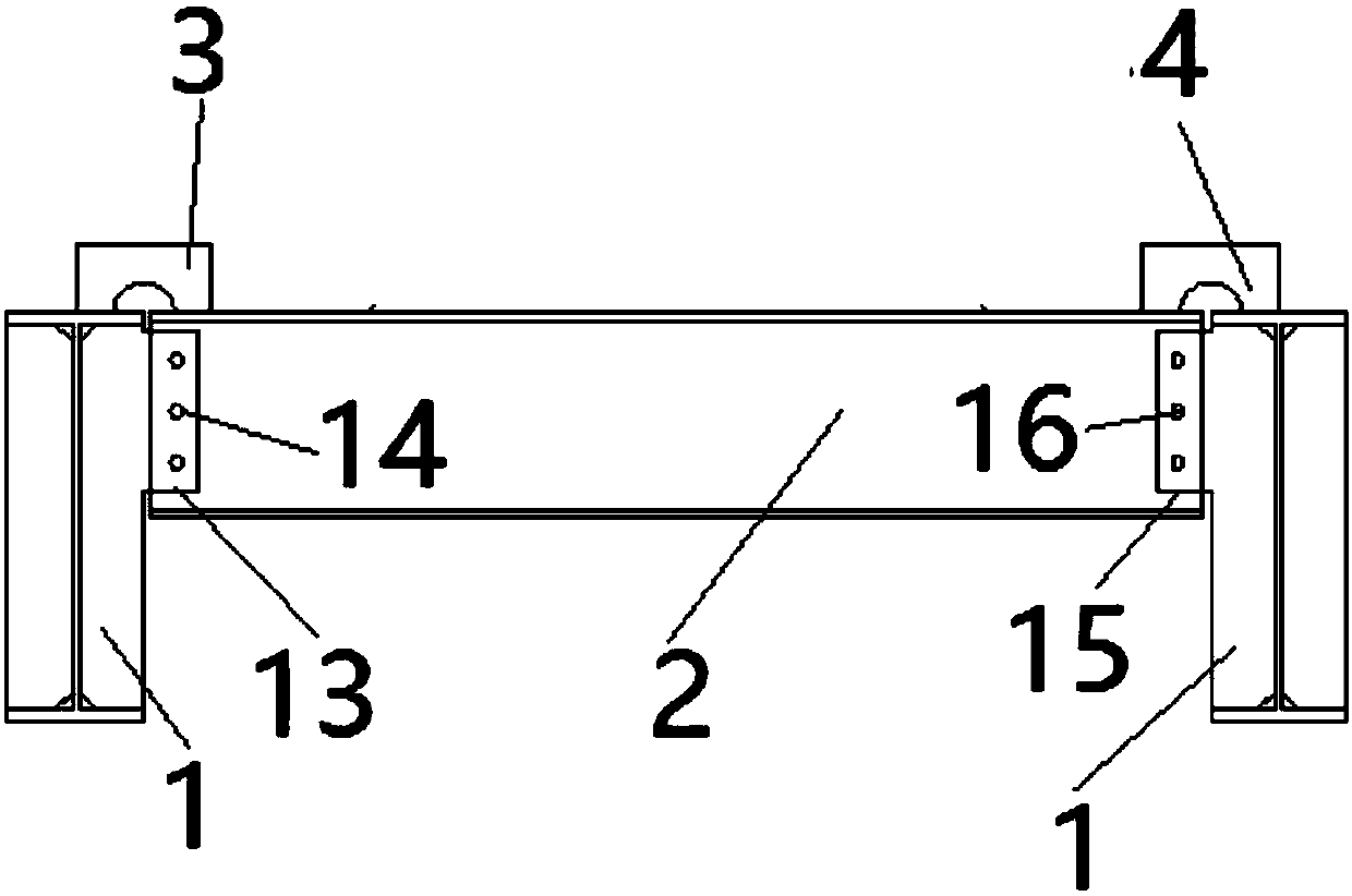 Floor steel beam structure and floor steel beam construction method